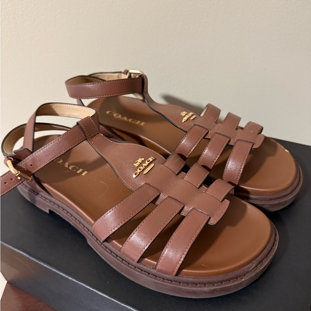 Coach Dark Brown Franny Sandal - Picture 8 of 8